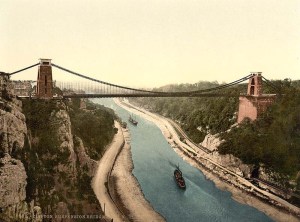 Gloucestershire, Bristol, Clifton Suspension Bridge from the North