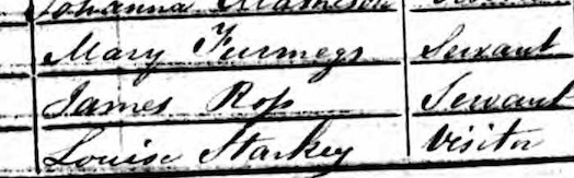 Extract from 1851 England census for Malvern