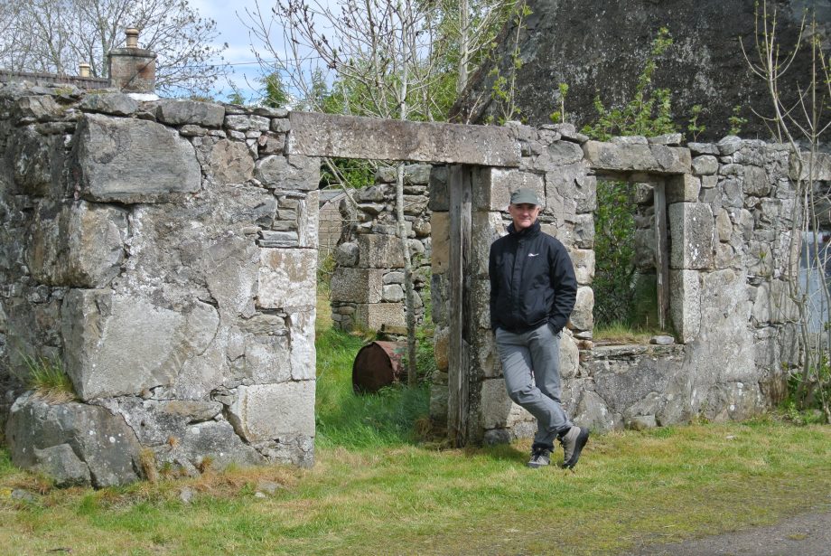 The ruined blacksmith's shop in Gledfield.