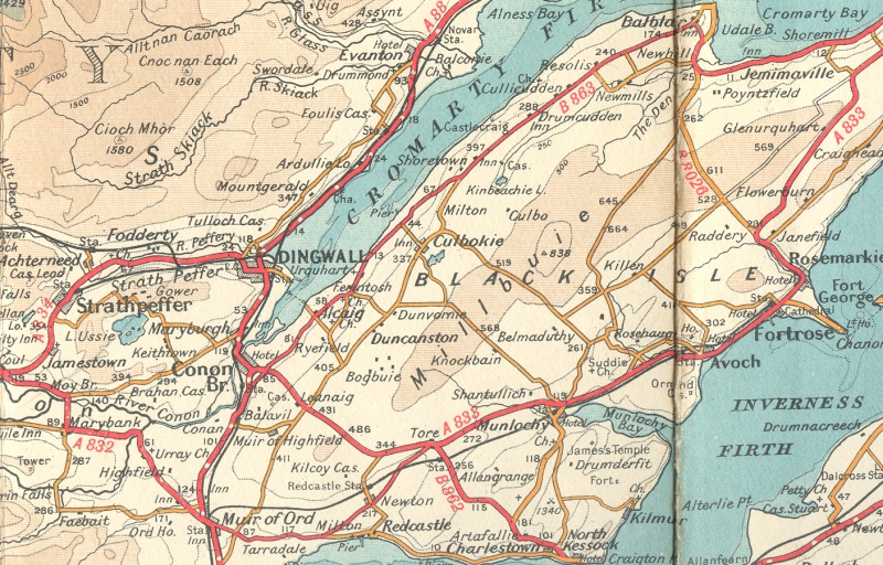 Map Ferintosh 1933